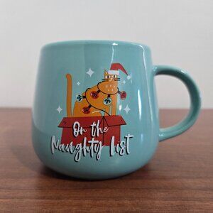 Christmas Cat Mug On The Naughty List Modern Gourmet Foods French English Saying